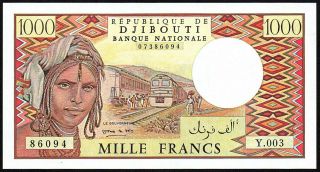 Nd Djibouti 1000 Francs Banknote 07386094 Gef P - 37