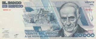 Mexico: 20,  000 Pesos Quintana Roo 24 Feb 1987 Banco De Mexico.