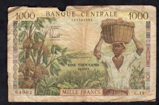 1000 Francs From Cameroun Poor/good