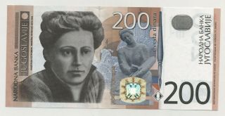 Yugoslavia 200 Dinara 2001 Pick 157 Unc Uncirculated Banknote
