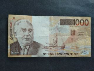 Belgium 1000 Francs 1997 Banknote