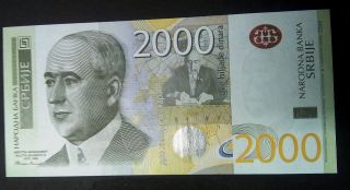 Serbia Milutin Milankovic 2000 Dinars Banknote Unc