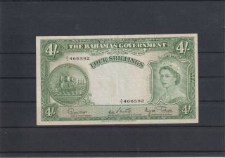 Bahamas QEII 1953 4/ - banknote VF/EF (Q82) 2