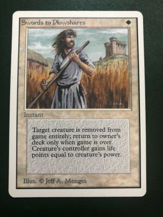 1 Swords To Plowshares - Unlimited - Mtg Old School 93/94 (1)