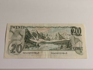 1979 - Canadian Twenty Dollar Banknote $20 - Bank Of Canada 2