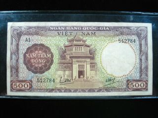Vietnam South 500 Dong 1964 Viet Nam Pinholes Sharp 84 Currency Money Banknote
