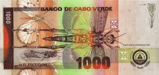 Cape Verde 1000 Escudos From 2002,  P65s,  Unc