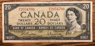 1954 Canadian Twenty Dollar Bill $20