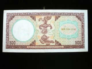 VIETNAM SOUTH 500 DONG 1964 VIET NAM 887 BANK CURRENCY BANKNOTE MONEY 2