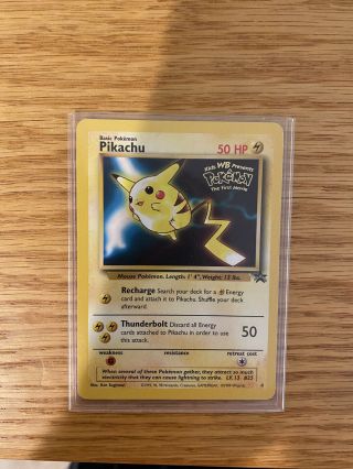 Pokémon Wb The First Movie Pikachu 4 Black Star Promo Card Psa Ready