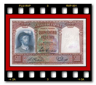 Spain P - 84 500 Pesetas 25.  04.  1931 Banknote