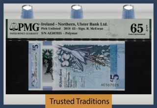 Tt Pk Unl 2018 Ireland Northern Ulster Bank Ltd.  5 Pounds Pmg 65 Epq Gem Unc