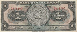 Mexico: 1 Peso Azteca " No Date " Banco De Mexico.