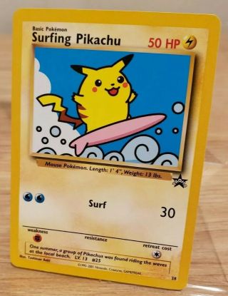 Surfing Pikachu Promo Pokemon Card Nm Never Played Psa Ready