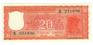 Vintage Banknote India 1970 20 Rupees Crisp Unc Pick 61