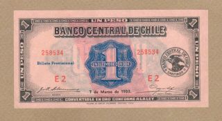 Chile: 1 Peso = 1/10 Condor Banknote,  (unc),  P - 88b,  07.  03.  1933,