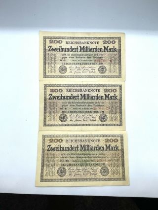 3 - Germany Reichsbanknote 200 Billion Mark Berlin 1923