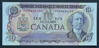 1971 Bank Of Canada $10 Ten Dollar Banknote - Fdr Prefix - Choice Uncirculated
