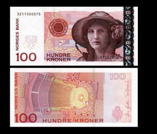 Norway 100 Kroner 2006 Year P 49 Unc