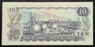 1971 Bank of Canada $10 Ten Dollar Banknote - Off - Centre - Crisp Uncirculated 2