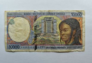 Craziem World Bank Note - 1994 - 2002 Central African States 10000 Francs - M44