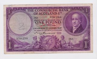 Scotland - 1947,  One (1) Pound