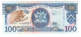 Trinidad & Tobago $100 Dollars Vf/xf Banknote 2006 P - 51c Hilaire Sign Prefix Mj