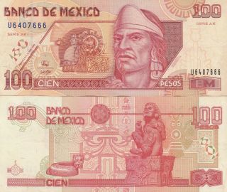 Mexico: $100 Pesos Nezahualcoyotl May 10,  1996 Banco De Mexico.