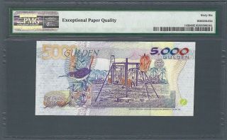 SURINAME 5000 Gulden 1999,  P - 143b,  PMG 66 EPQ Gem UNC,  Very Short Lifespan Note 2