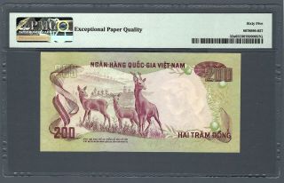 South Vietnam 200 Dong 1972,  P - 32a Pmg 65 Epq Gem Unc,  Key Note Of The Series