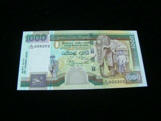 Sri Lanka 2001 1000 Rupees Banknote Gem Uncirculated Pick 120a