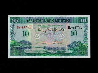 Northern Ireland:p - 341b,  10 Pounds,  2012 Ulster Bank Au - Unc