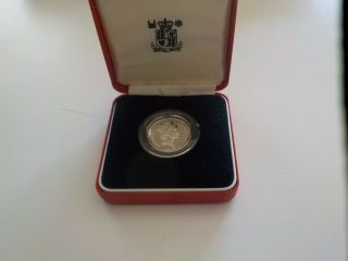 United Kingdom Uk Gb Silver Proof Piedfort 1988 One Pound Coin,  Case