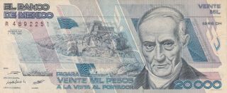 Mexico: 20,  000 Pesos Quintana Roo Feb 1,  1988 Banco De Mexico.