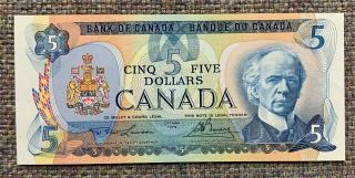 1979 Bank Of Canada $5 Banknote - Cat Bc - 53a - Uncirculated Note