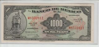Mexico Paper Money Un 1000 Pesos 1977 Cuauhtemoc El Castillo Chichen - Itza