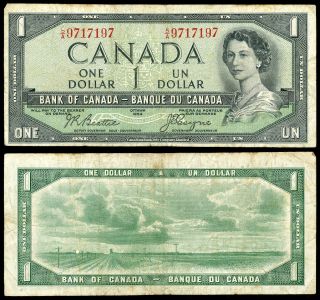 Canada Bank Of Canada 1954 1 Dollar 
