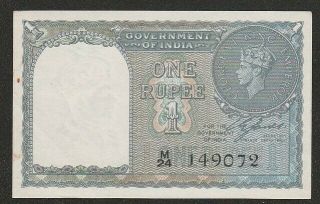 1940 India 1 Rupee Note
