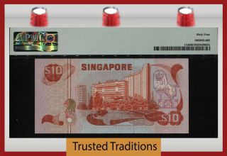 TT PK 11b ND (1976) SINGAPORE 10 DOLLAR STUNNING EXAMPLE LCG 64 VERY CHOICE 2