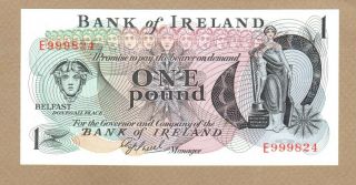 Ireland - Northern: 1 Pound Banknote,  (unc),  P - 61b,  1977,