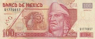 Mexico: $100 Pesos Nezahualcoyotl Jun 3,  2004 Banco De Mexico.