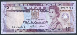 Fiji $10 P79a Nd (1980),  Qeii Very Fine