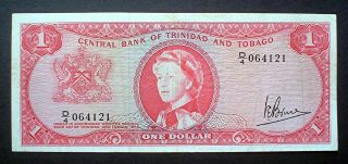 Trinidad & Tobago Queen Elizabeth Ii 1 Dollar 1964 F.