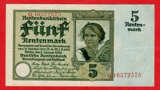Germany 5 Rentenmark,  Berlin,  1926