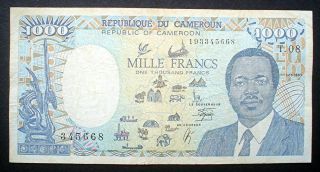 Cameroun 1000 Francs 1990 F.
