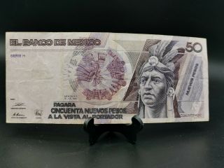 Mexico 1992 50.  000 Pesos Cuauhtemoc Banknote,  Series H Paper Money