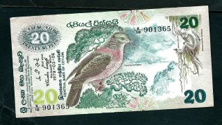 Sri - Lanka (p86) 20 Rupees 1979 Vf