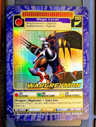 Wargreymon St - 84 Nm Holo Rare 2001 Bandai Digimon