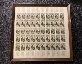 (50) 1961 Madagascar Malagasy 12f Stamp Sheet Hindged & Framed Lemur