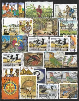 Zambia Selection Of Overprint Issues $100 Scv